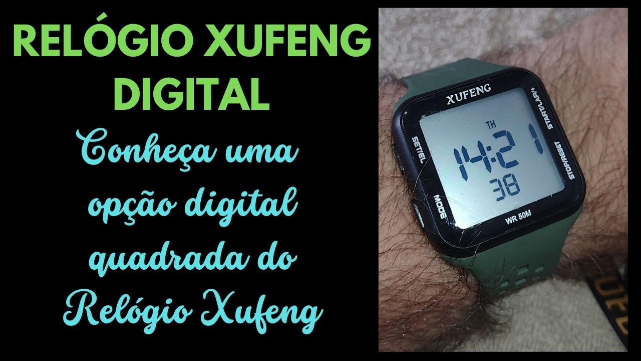 Relógio Xufeng XF-346 digital original quadrado