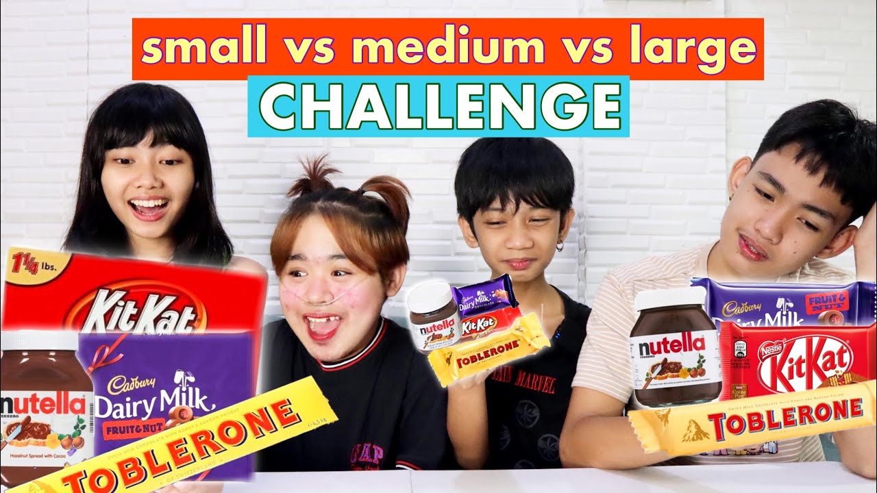 SMALL vs. MEDIUM vs. LARGE  (Chocolate Challenge) | Sammy Manese|