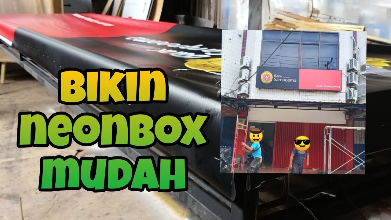 Pengerjaan Neonbox ukuran 4x1 mtr....praktis dan mudah