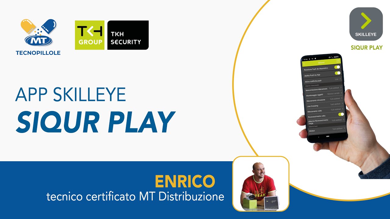Funzionalità della nuova App SiqurPlay di Skilleye