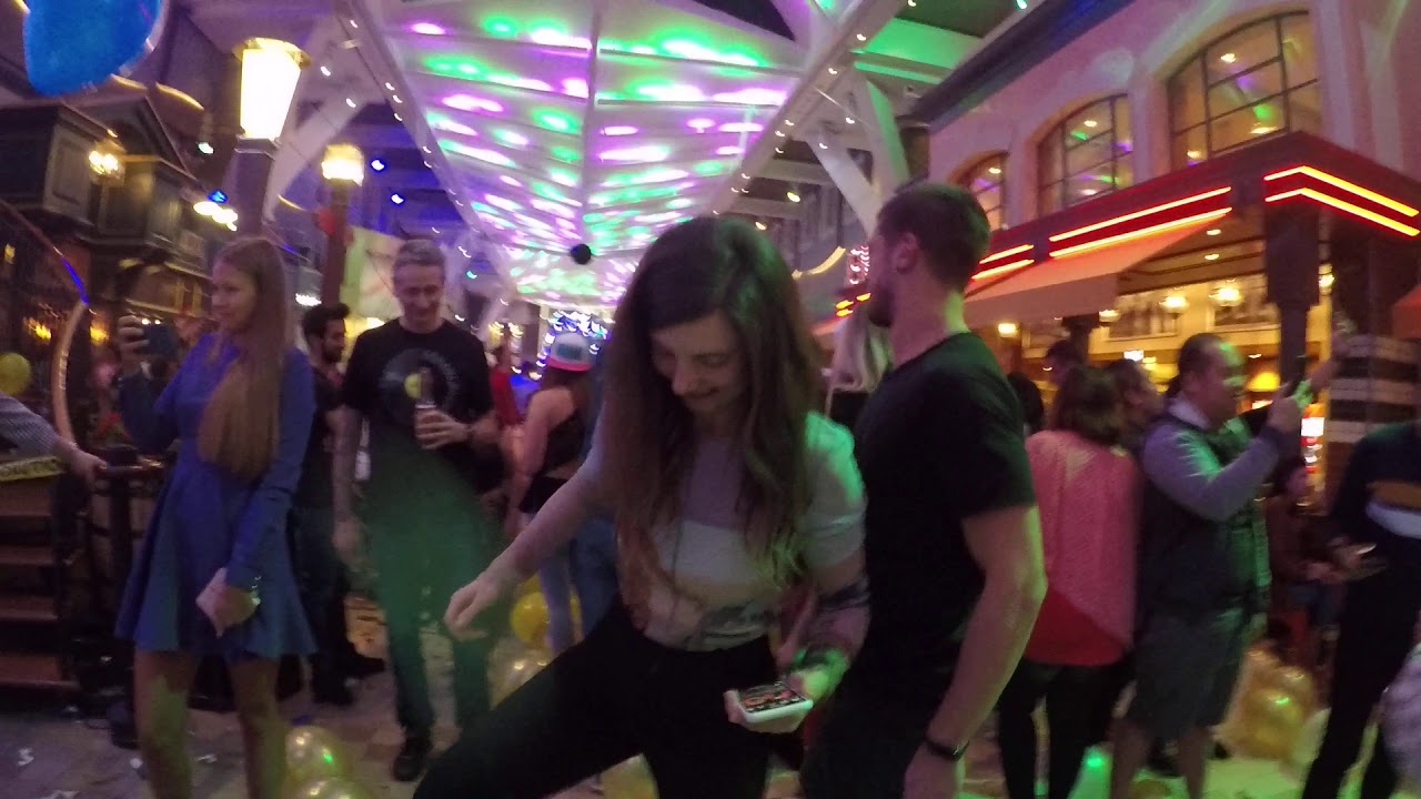 Symphony of the seas all crew party with Balloon drop @ promenade
