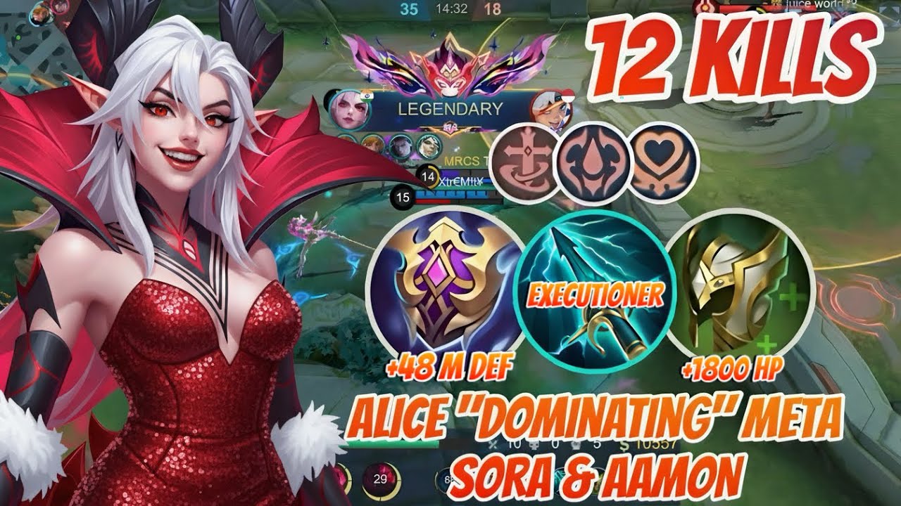 ALICE 12Kills Domination🤯SORA 5Deaths😱@mlbbindonesia4754 @mlbbcis @MLBBLATAM @MobileLegendsCinema 