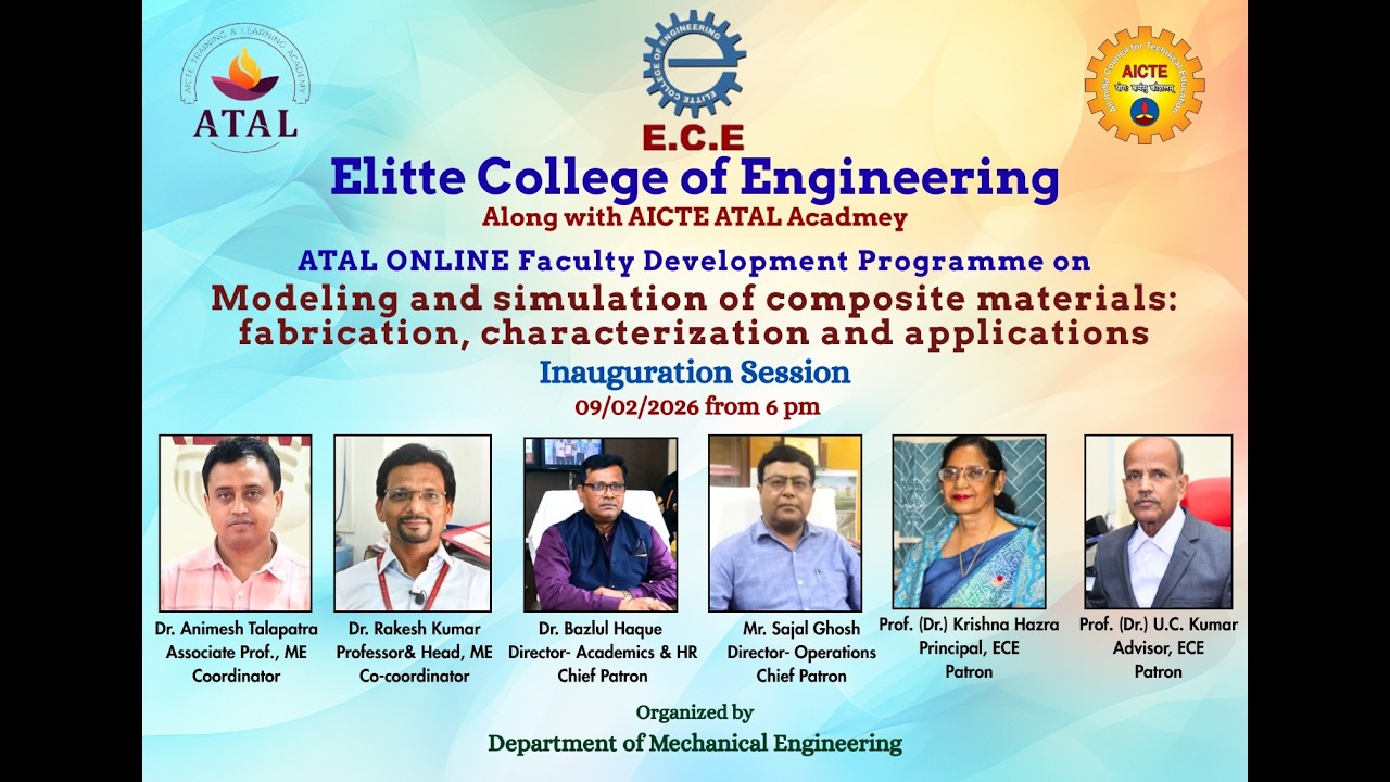 Inaugural Ceremony of ATAL FDP on Modeling and Simulation of Composite Materials
