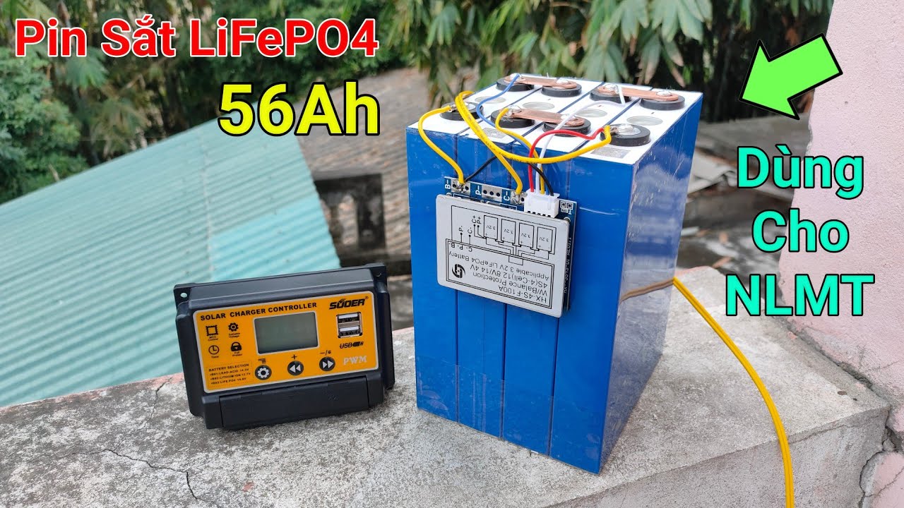 Mở hộp pin Sắt LiFePO4 - 56Ah  d&ugrave;ng cho Năng Lượng Mặt Trời