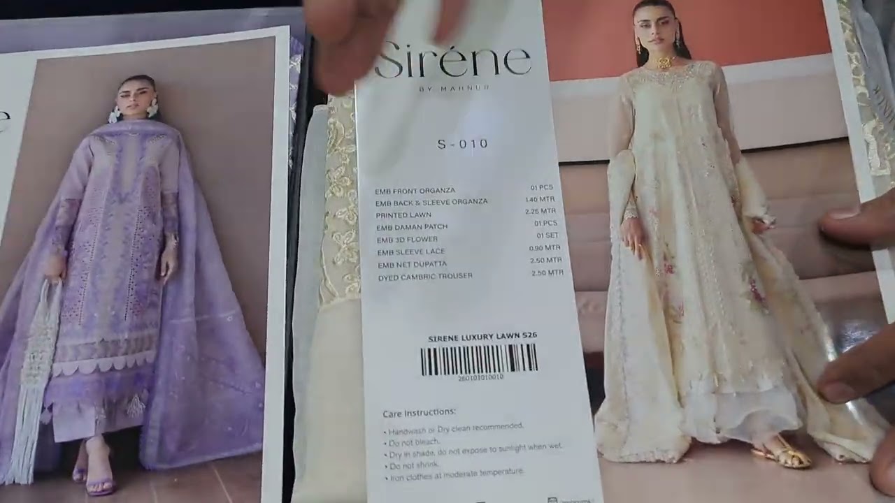 Sirene by Mahnur |Luxury Embroidered lawn 3pc collection |Embroidered duppata |Latest summer volume 