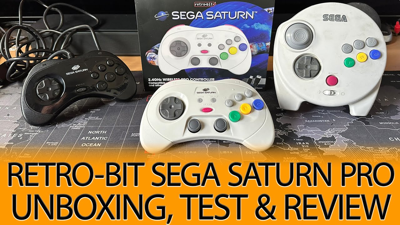 Retro-Bit Sega Saturn 2.4Ghz Wireless Pro Controller: Amazon Product Unboxing, Testing and Review