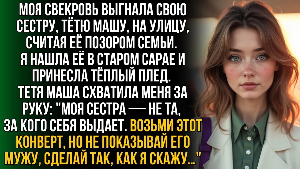 Тетю считали позором, но она дала конверт «Муж не должен знать! Сделай всё втайне, как я скажу
