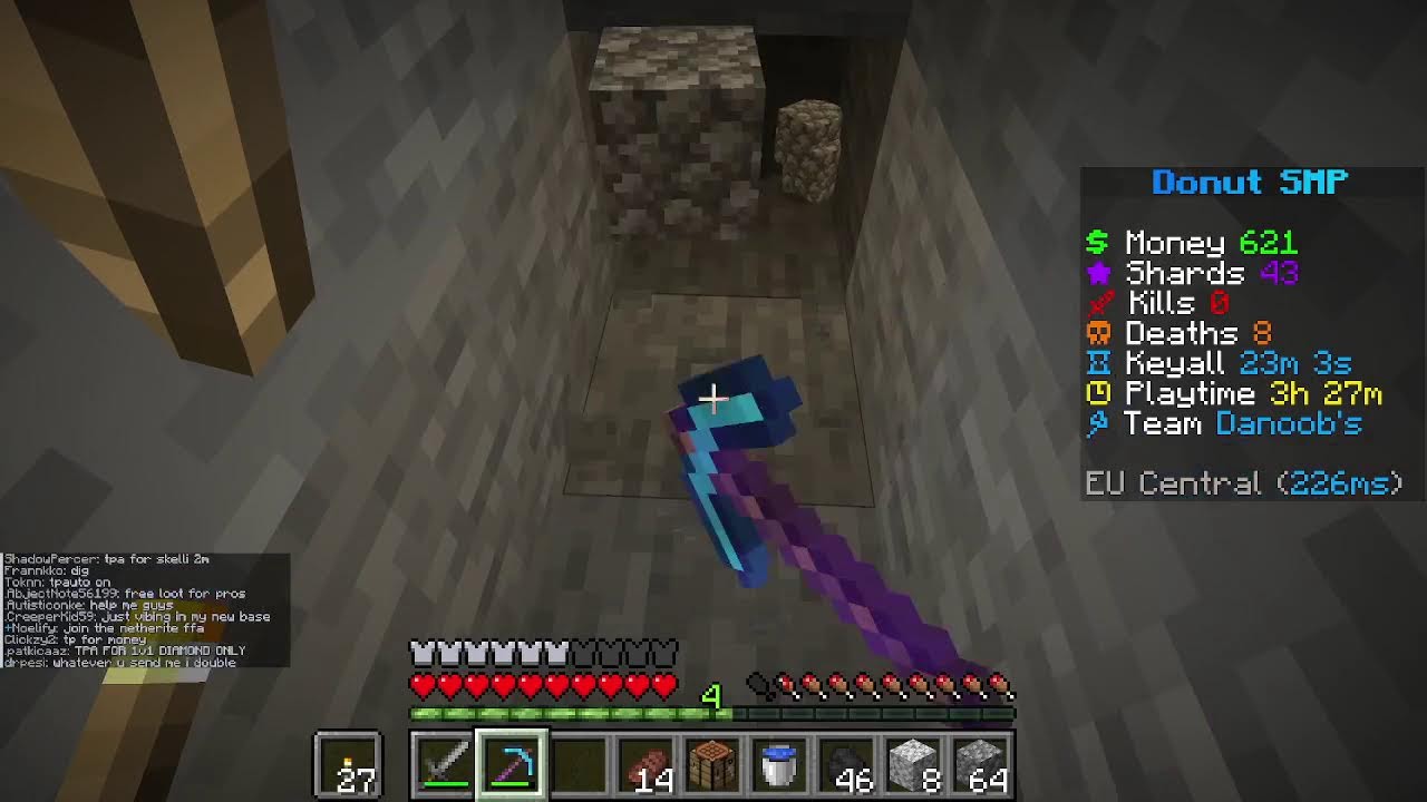 playing minecraft