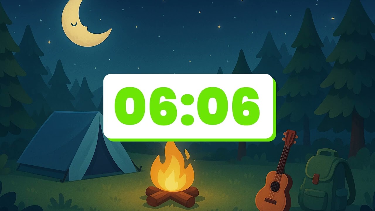 Cozy Campfire Evening Classroom Timer – 10 Minutes (Relaxing Classroom Countdown)