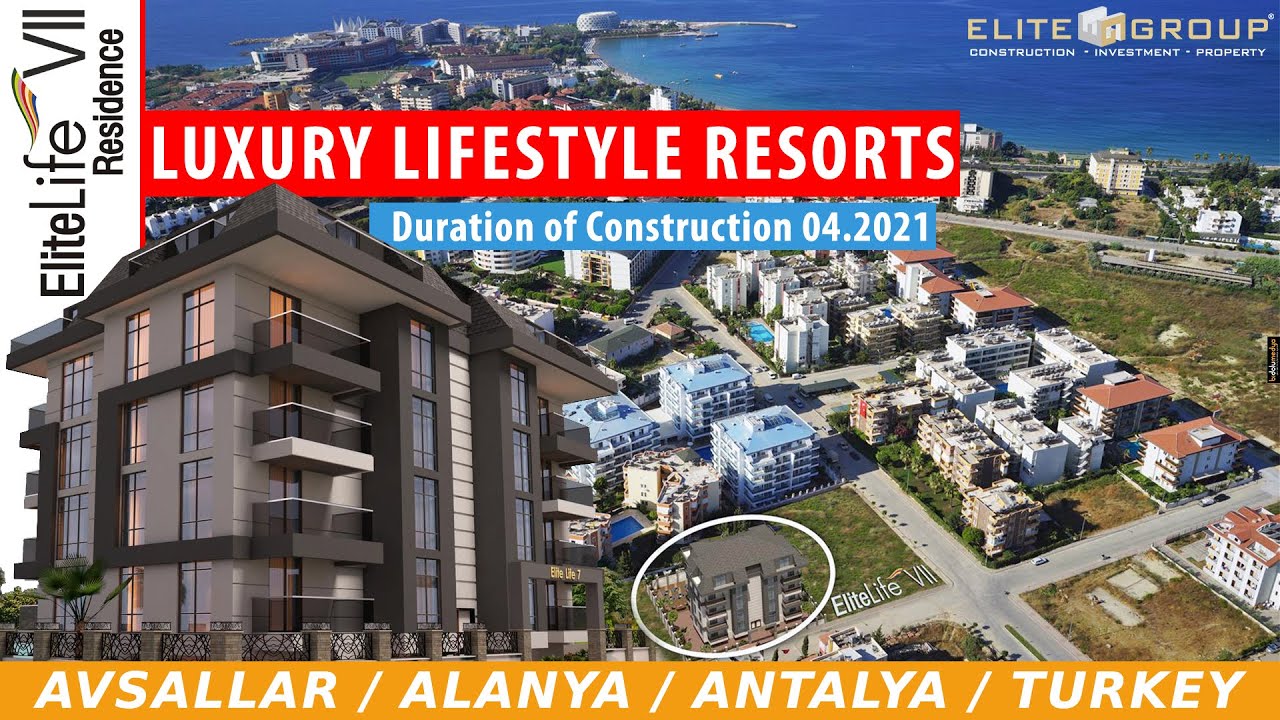Apartments for sale in Alanya Avsallar Turkey by owner  - Elite Life 7 Luxury Resorts