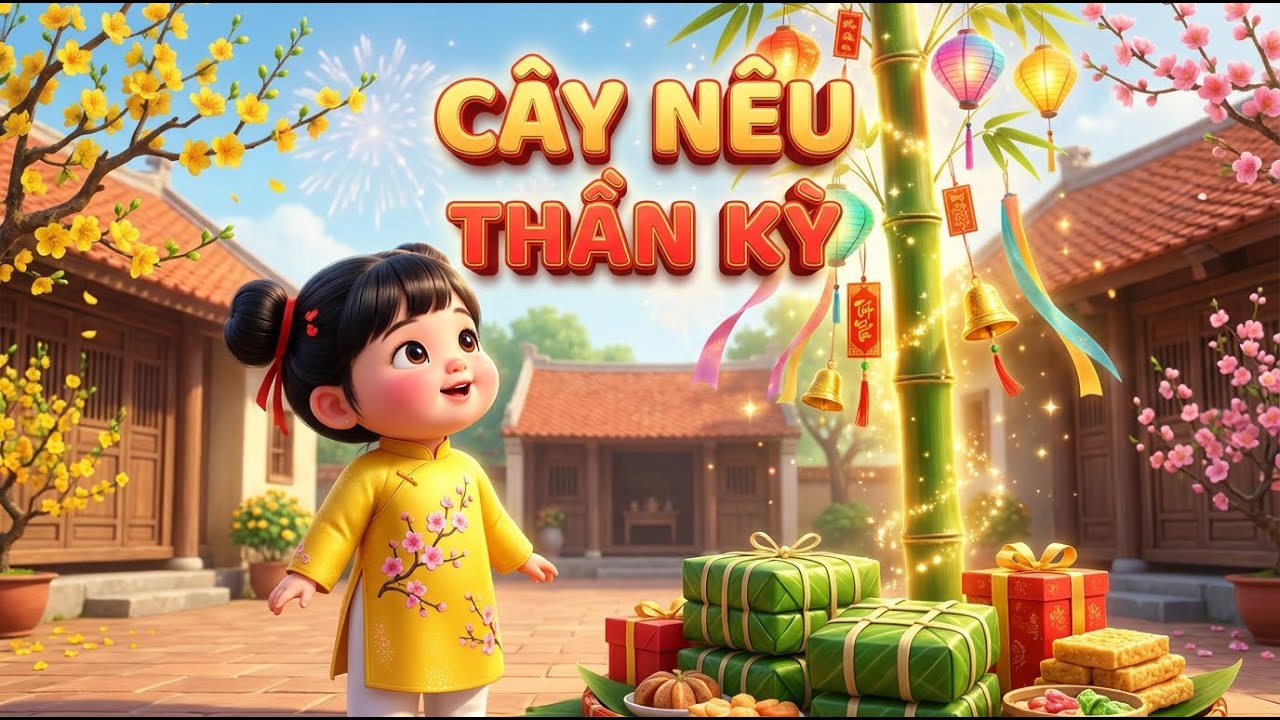 Cây Nêu Thần Kỳ - Hoạt Hình Thiếu Nhi Vui Nhộn - Nhạc Tết Sôi Động