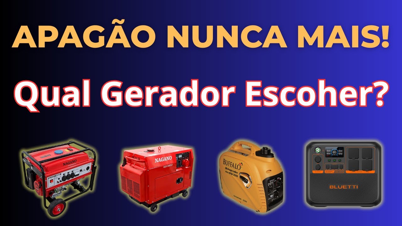 Como Escolher o GERADOR DE ENERGIA Ideal para sua Casa ou Apartamento - GUIA 2026