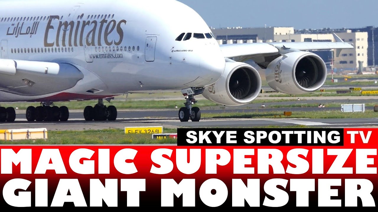 COLOSSUS A380 Sky King Action | TITANIC Airbus CloseUp Departure | Aircraft POWER Rocking DUBAI