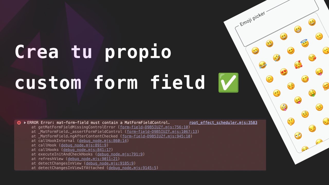 Angular Material: Construye tu propio Form Field Control (Emoji Selector + ControlValueAccessor)
