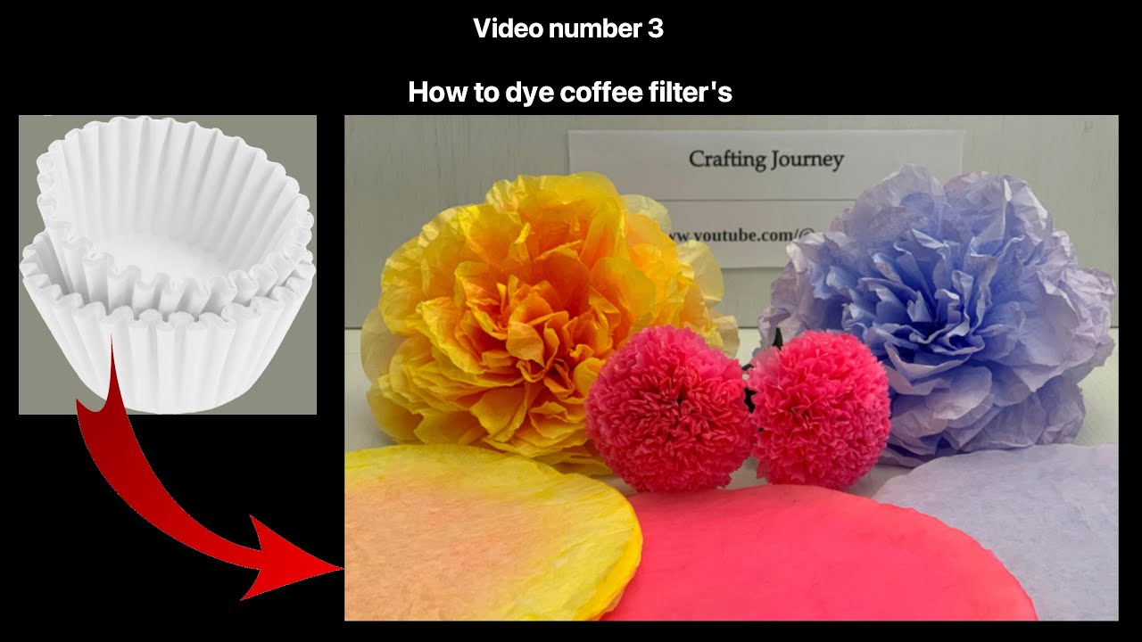 how to dye coffee filter / how to dye coffee filter with acrylic paint / painting coffee filter /