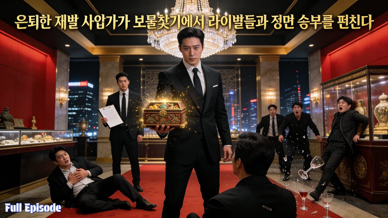 은퇴한 재벌 사업가가 보물찾기에서 라이벌들과 정면 승부를 펼친다