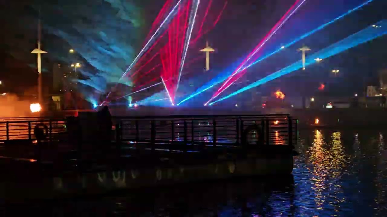 Lasershow at Bootshafen, Kiel