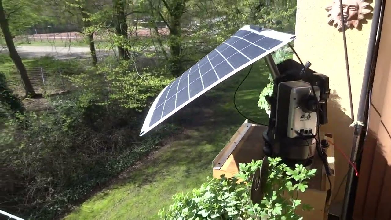 SOLAR-ERTRAG VERGLEICHSTEST  50Watt PANEL nachgef&uuml;hrt  vs. 200Watt Panel am Balkon.