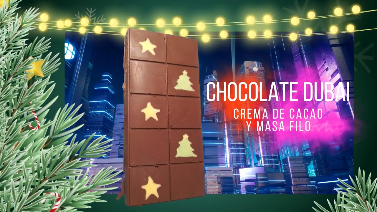 Chocolate Relleno de Crema de Cacao y Masa Filo (Dubai)