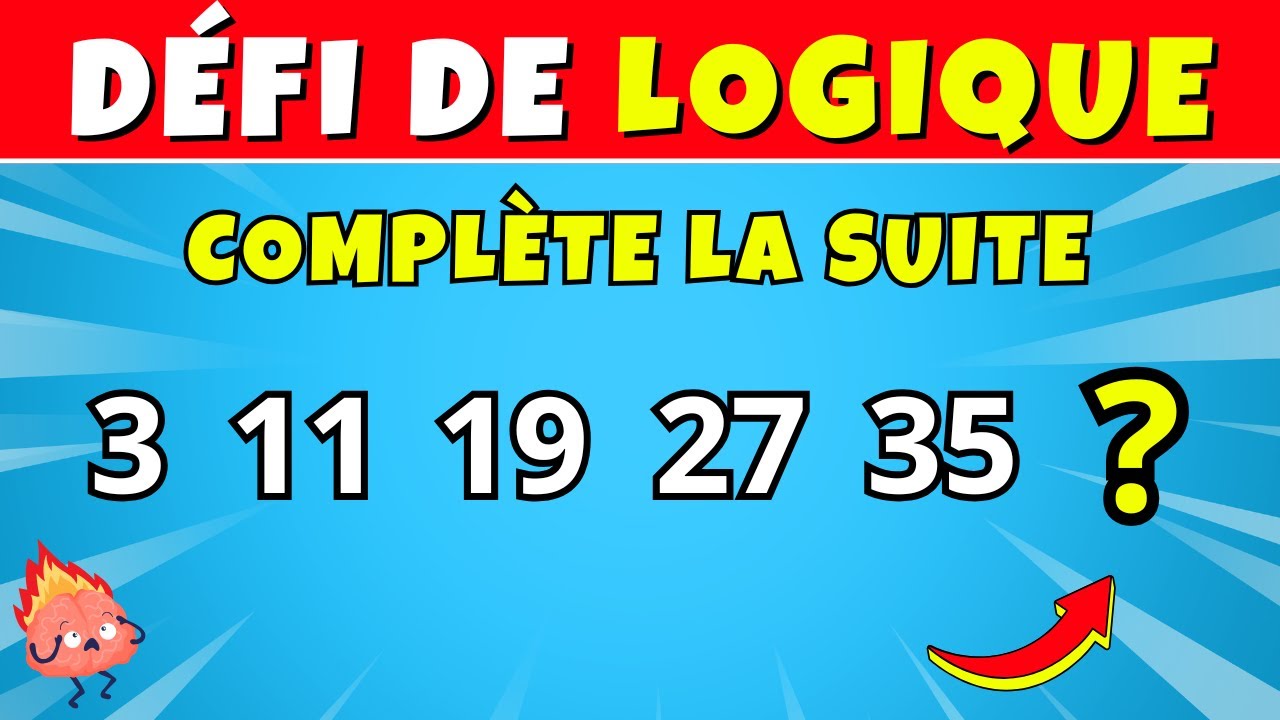 TEST DE LOGIQUE: Suite de nombre & Suite Numérique 🔢 TEST PSYCHOTECHNIQUE #testdelogique