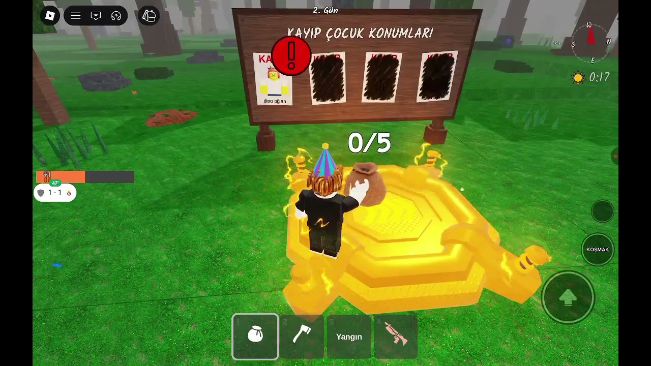 Ormanda 99 gece update parti  6 #eğlencelioyunlar #roblox #99nightintheforest 