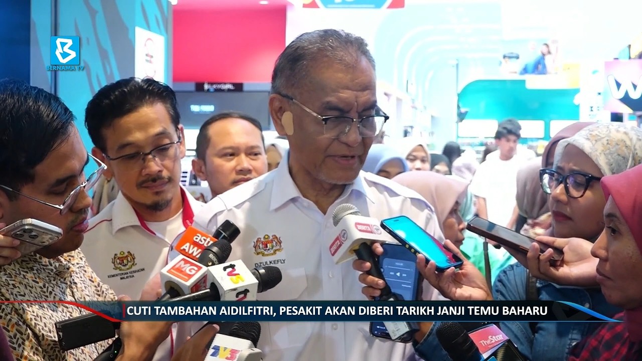 Cuti tambahan Aidilfitri: Pesakit akan diberi tarikh janji temu baharu