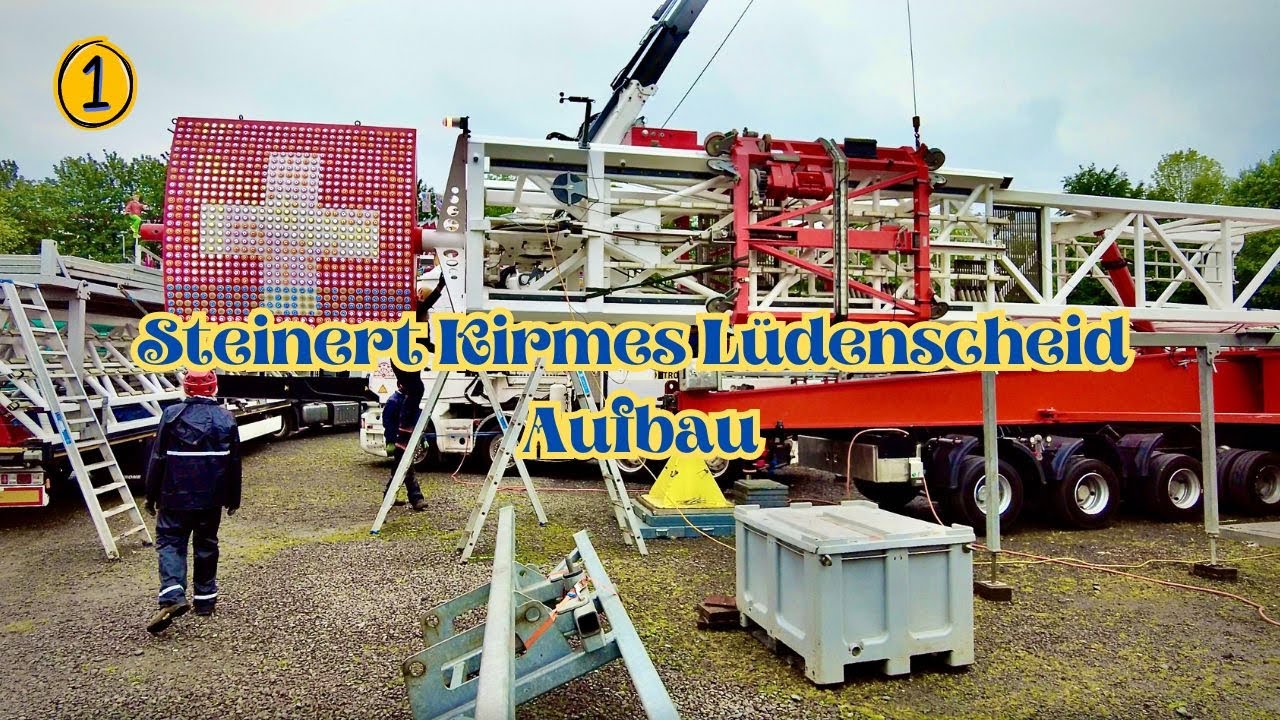 Steinert Kirmes Lüdenscheid Aufbau 1.2024. Die größte Kirmes im Sauerland 4K.