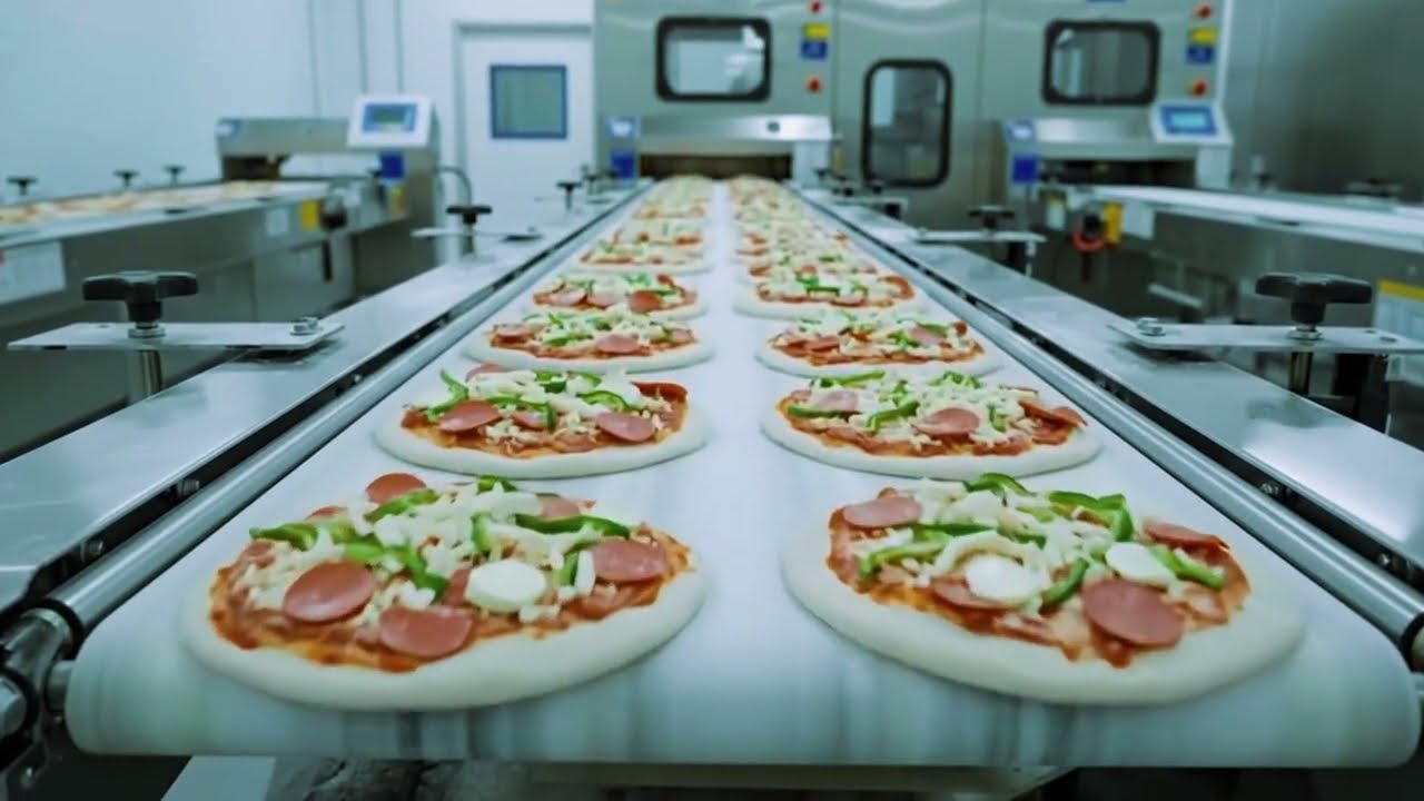 How frozen pizza is made inside factory (full Process)