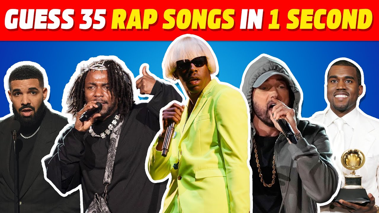 Guess 35 Rap songs from 1 second | Guess the song quiz | Rap Songs Quiz 2025 | Eminem, Ye, Kendrick