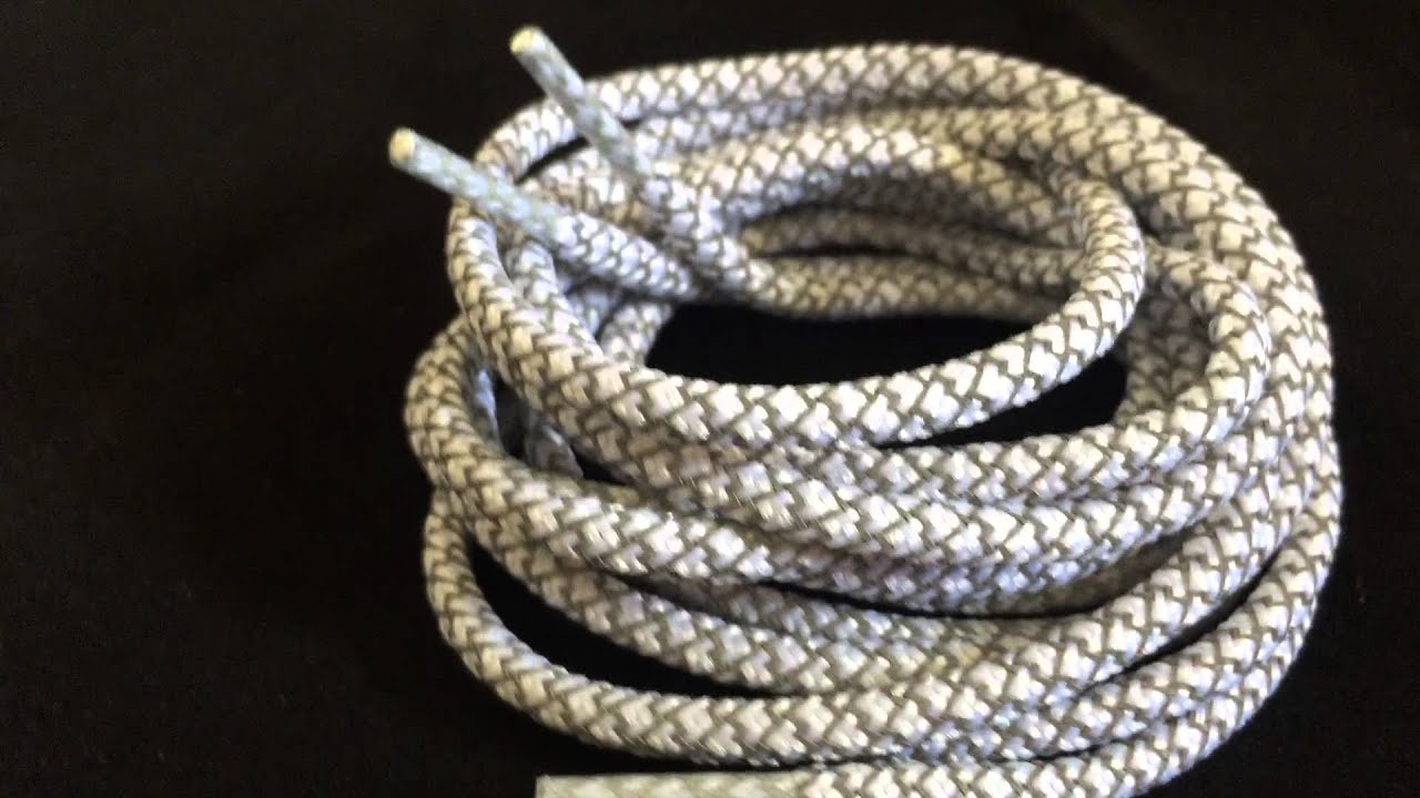 A Closer Look - 3M Reflective Rope White Shoelaces by Slickieslace