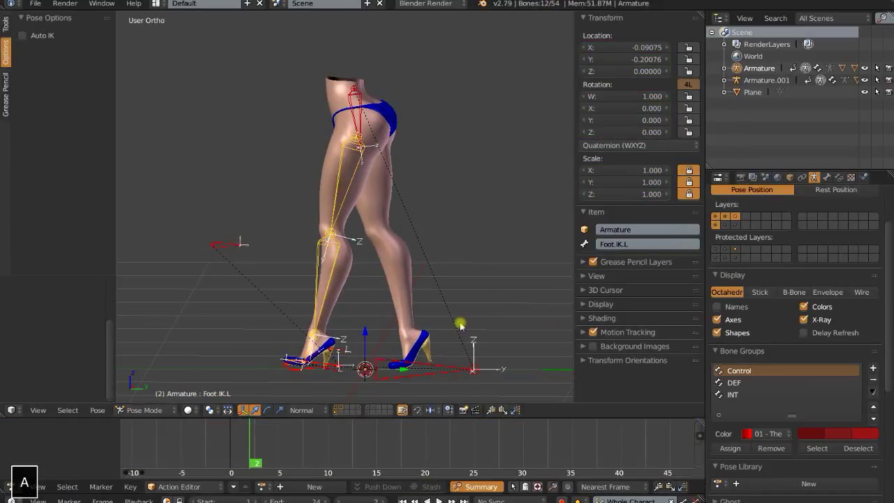 Blender Rigging Advanced Foot Roll Rig