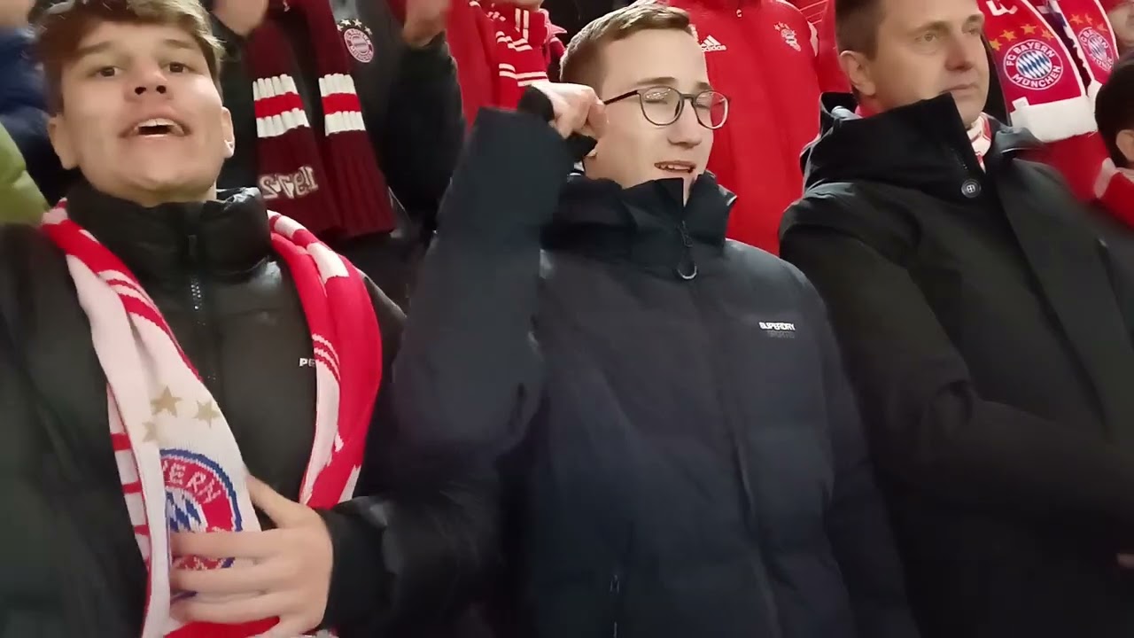 Harry Kane 1:0 und Fans Bayern Munchen 1 Lazio 0 Wir singen und tanzen auf jedem Fußballplatz
