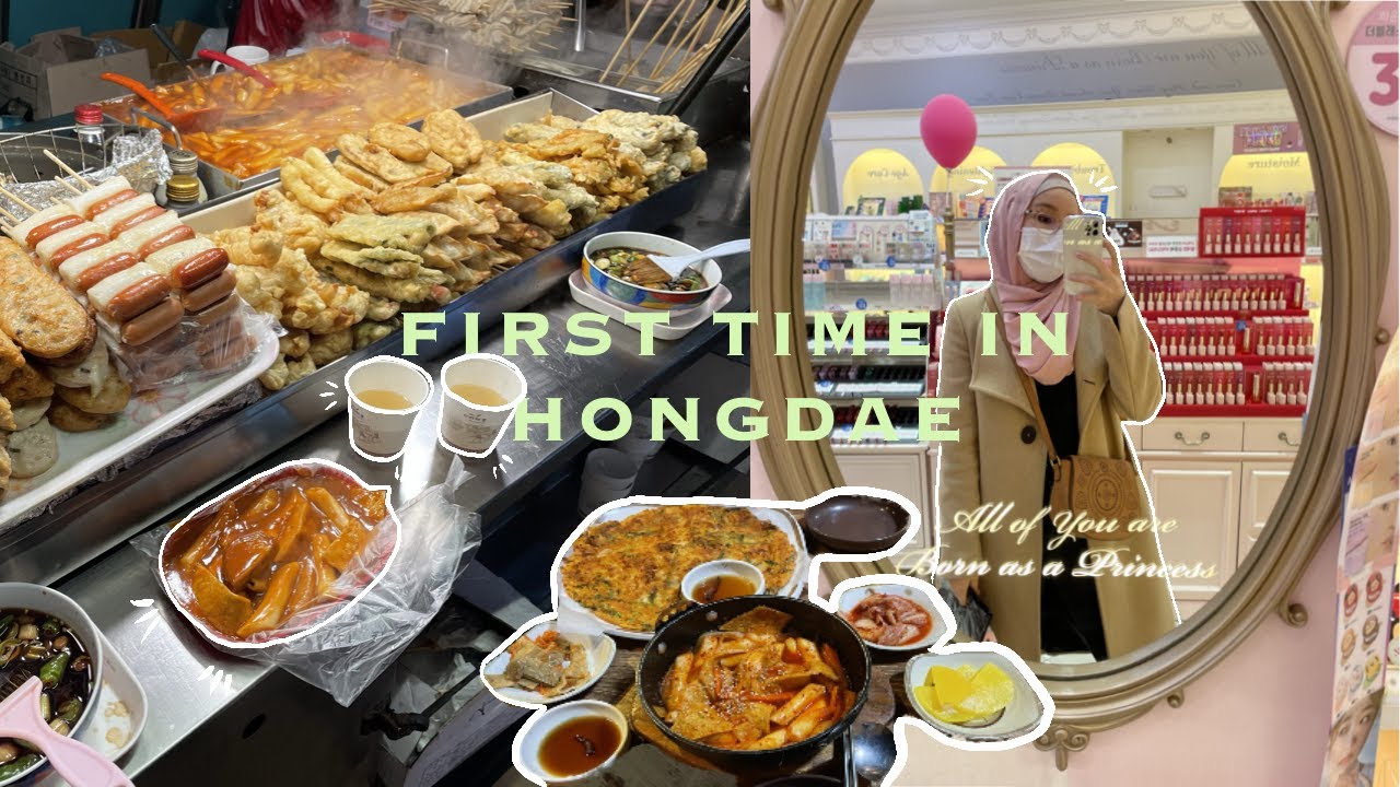 A day in my life as an exchange student | Hongdae, eating tteokbokki, buying iPhone case, shopping