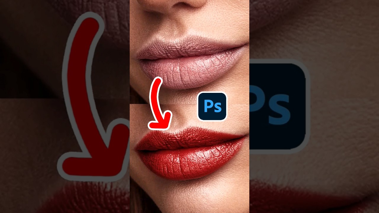 change lipstick color in photoshop #photoshoptutorial #photoshopforbeginners  #lipstick