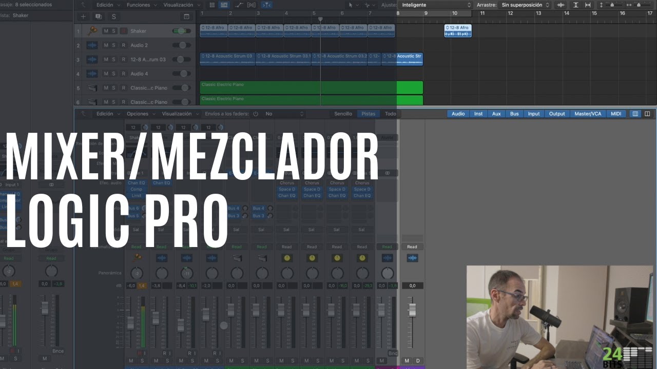 Como usar Logic Pro X. 10 Mixer/Mezclador