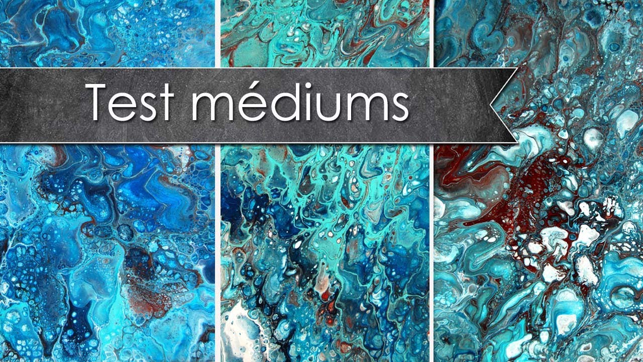 Test comparatif Acrylic pouring : Cléocol, Floetrol et médium Liquitex