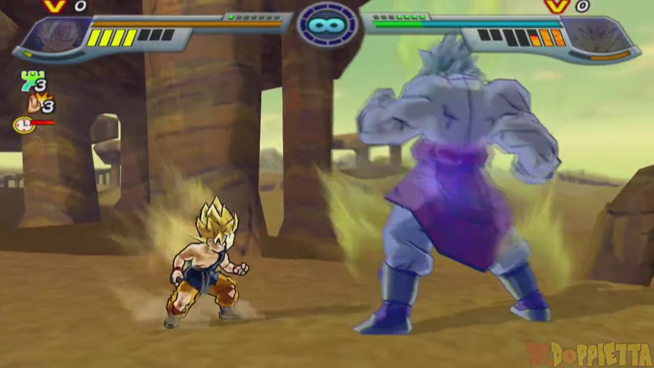 [TAS] Dragon Ball Z Infinite World - SSj3 Goku (GT) vs LSSj Broly [Request]