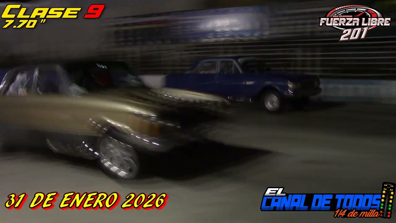 6 y 8 cilindros Resumen CLASE 9  Fuerza Libre 201 Picódromo Drag Racing