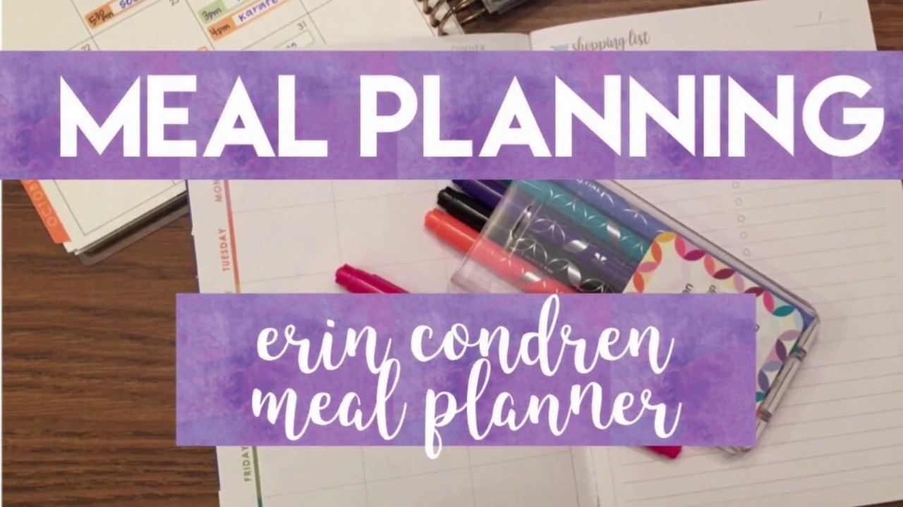 Meal Planning in the Erin Condren Meal Planner