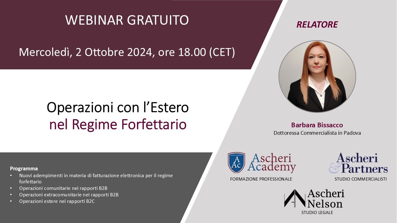 Operazioni con l’estero nel Regime Forfettario