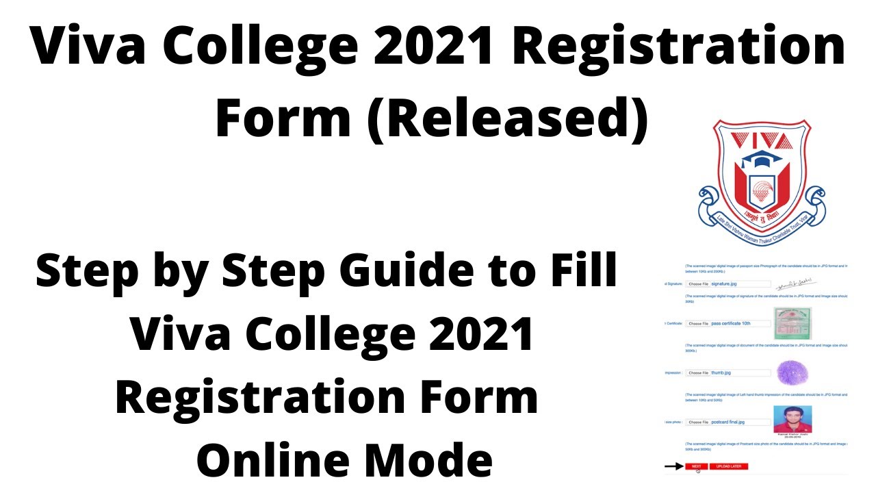 Viva College 2021 Registration (Started) - How to Fill Viva College 2021 Application Form Online