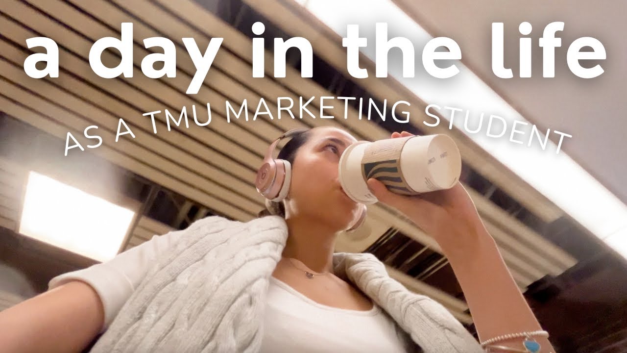 DAY IN THE LIFE AS A MARKETING STUDENT | group work, presentation prep, & studying!
