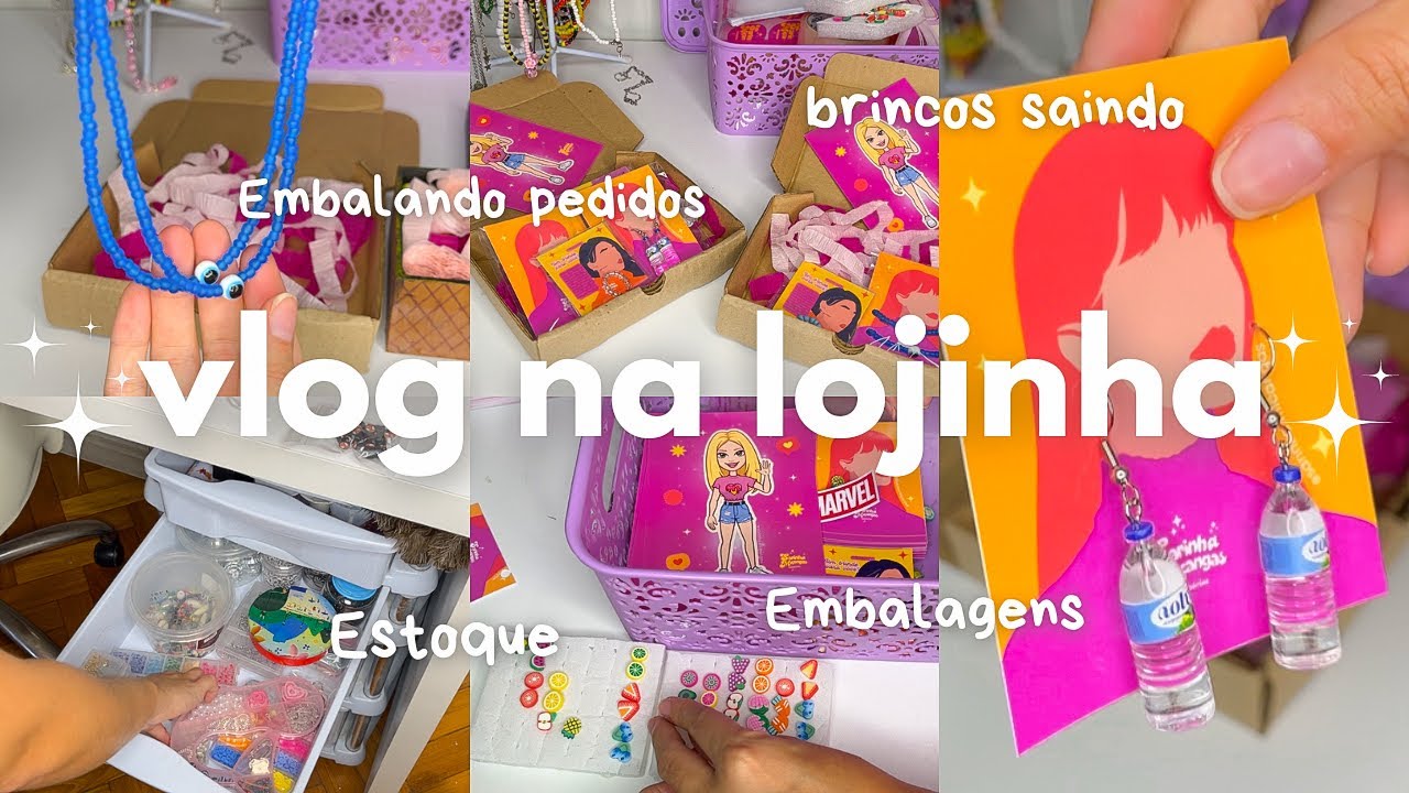 VLOG NA LOJINHA | Embalando Pedidos + Organizando Estoque de Embalagens e Materiais da loja 🛍️
