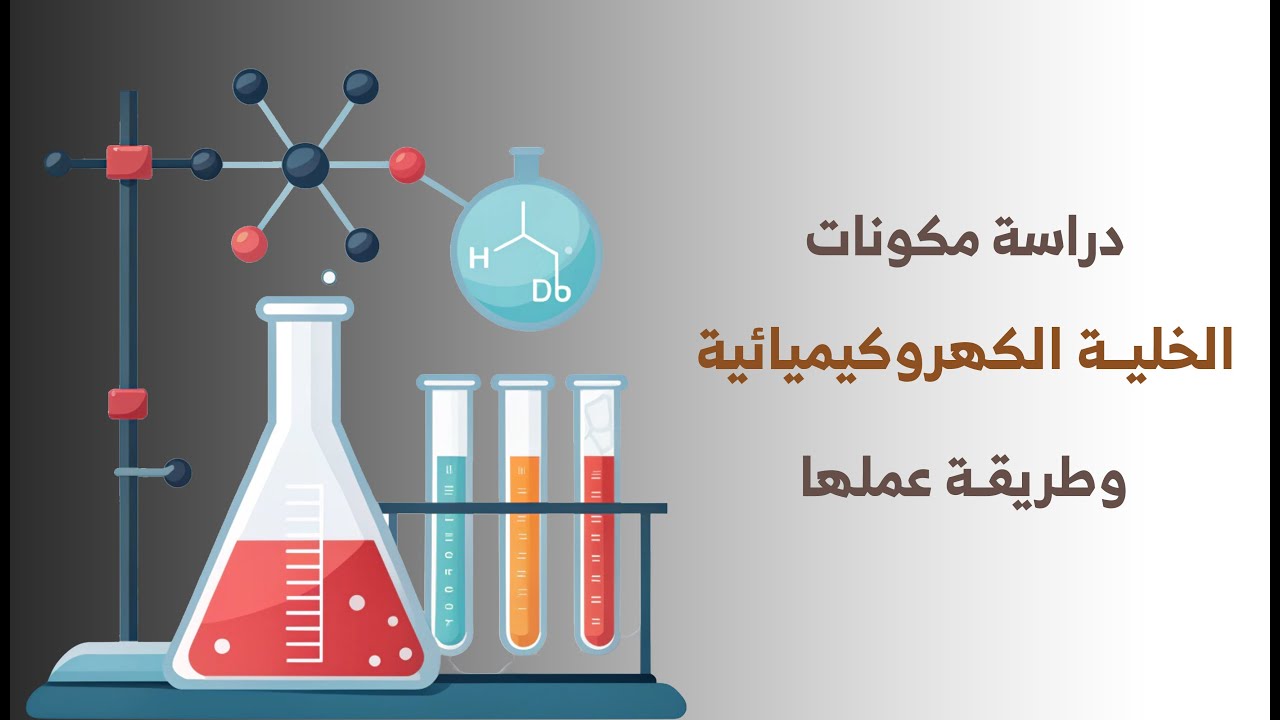 دراسة مكونات الخلية الكهروكيميائية وطريقة عملها