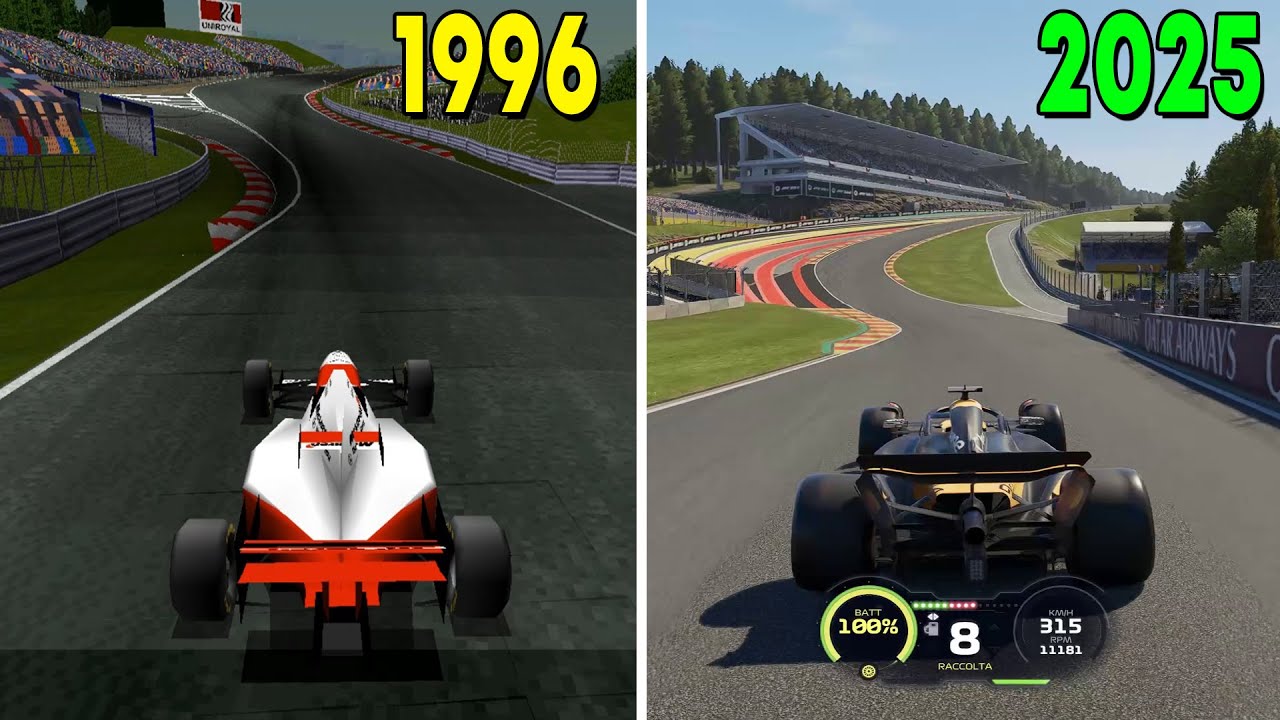 Evolution of Spa - Francorchamps in F1 Games 1996 - 2025