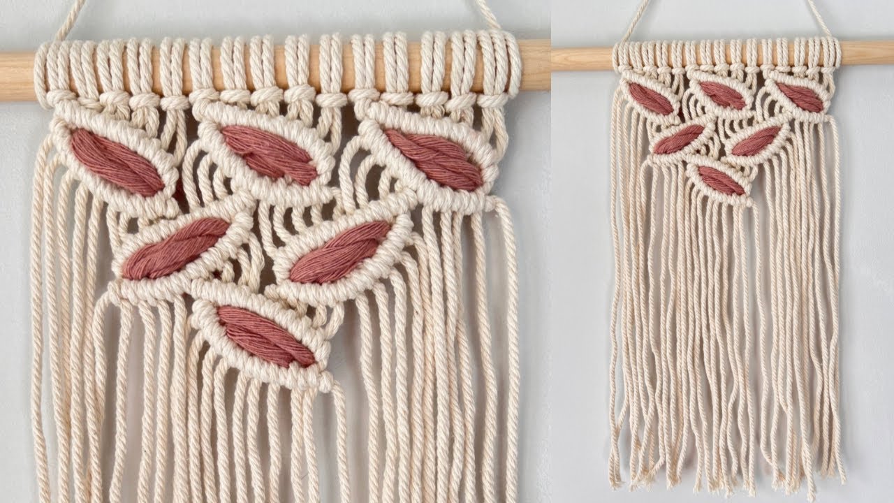 DIY 🍂Tapiz de Hojas 🍂 en Macramé. Macramé Wall Hanging with leaves TUTORIAL