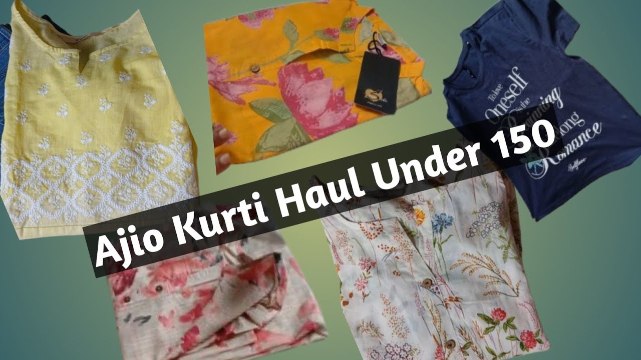 Ajio Kurti Haul Under 150🦋 Budget Kurti Haul❤️