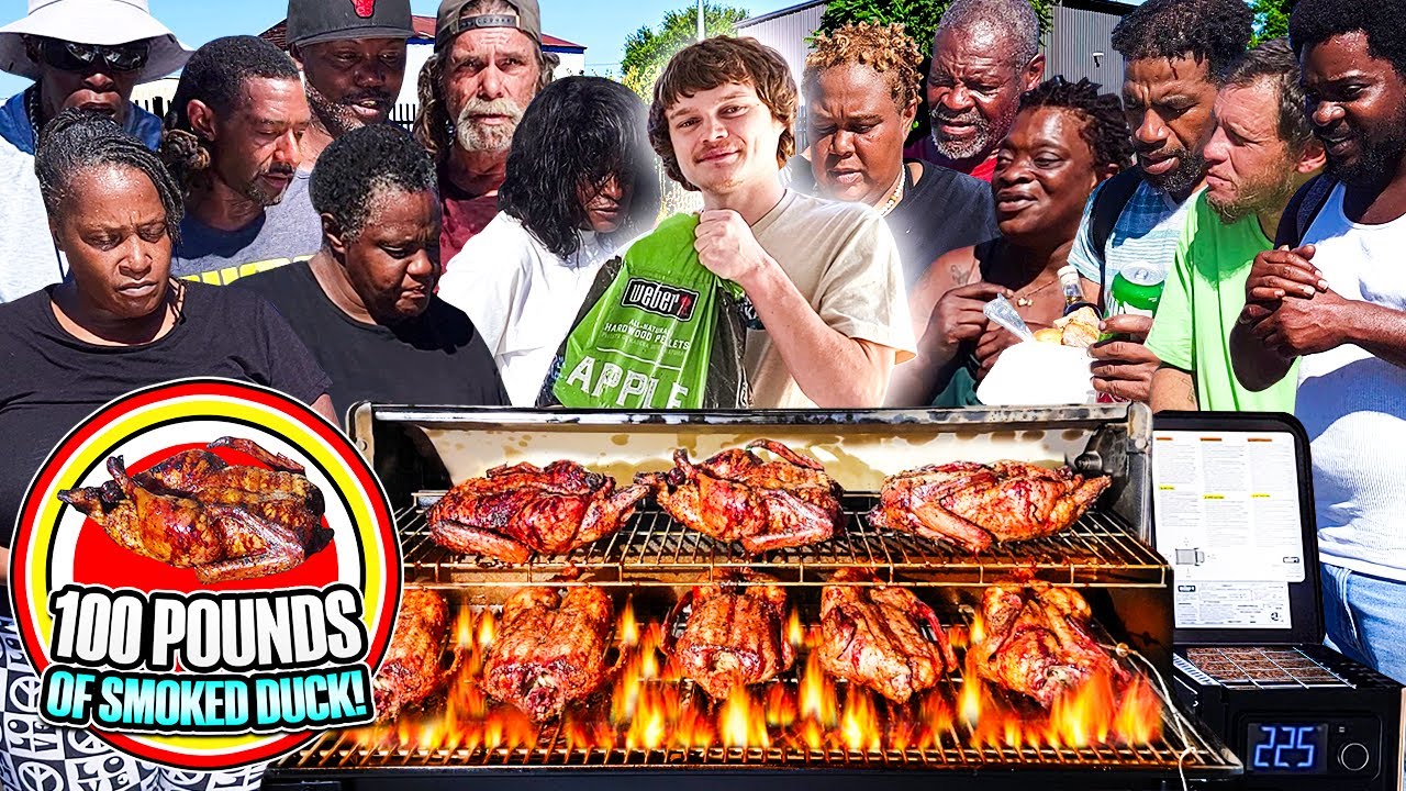 Making 100 Pounds Of Smoked Duck For The Homeless!
