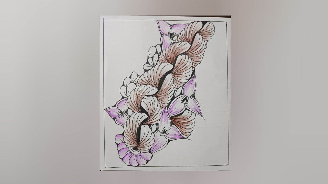 Day-11 Easy zentangle art || zentangle for beginners #drawing #art #zentangle 