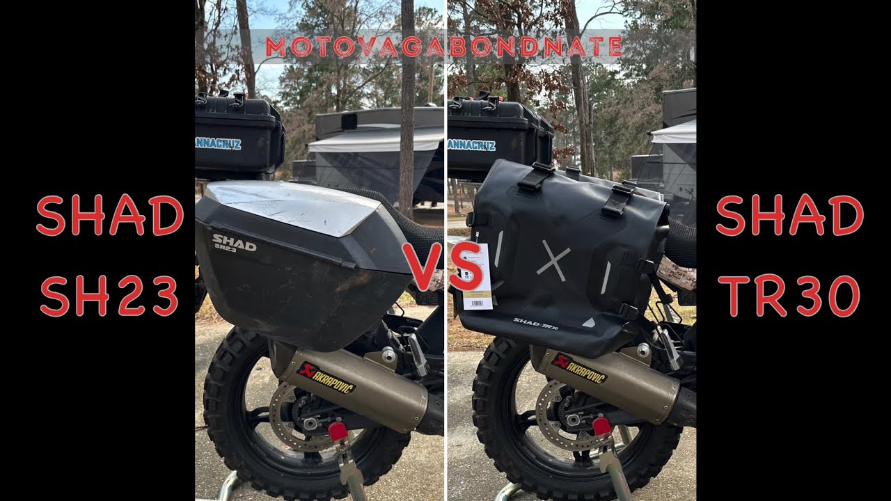 MotoVagabondNate updates ADVBIK from SHAD SH23 to Terra TR30 Adventure panniers.